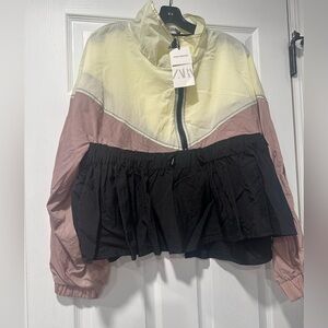 **NWT** Zara Color block Peplum Jacket
